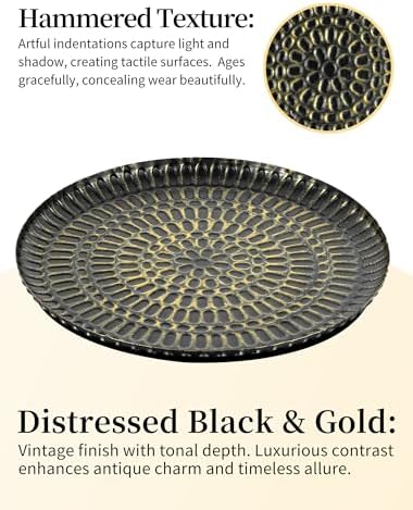 Romadedi Round Decorative Candle Tray, 11.8 Inch