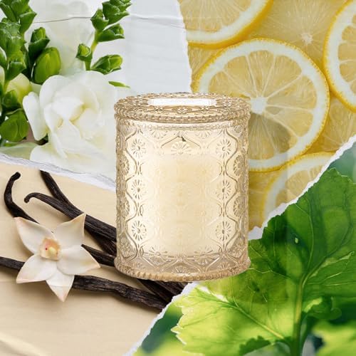 LA JOLIE MUSE Vanilla Zest Scented Candles for Home, Natural Soy, 40 Hrs