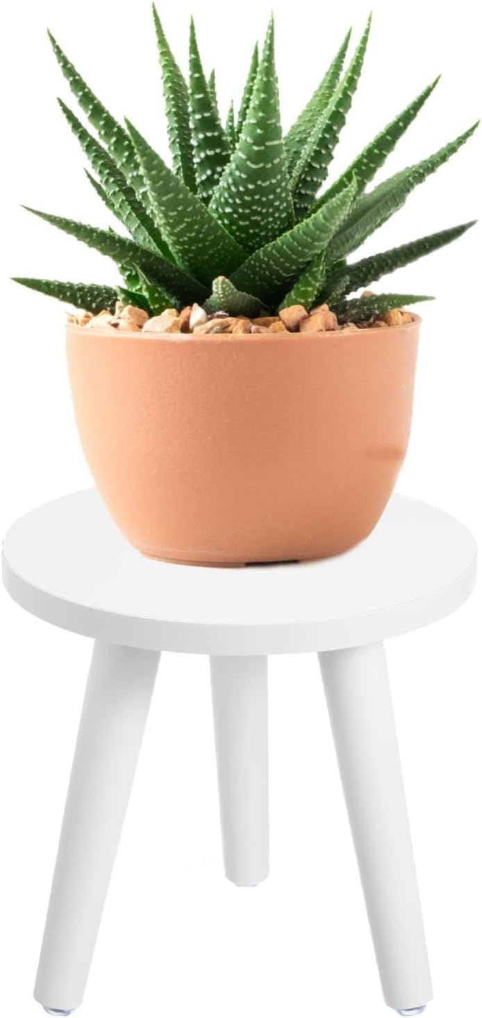 Wooden Planter Stands Holder Mid Century Plant Riser / 1PC 8.6 / White