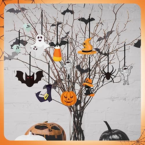 Ferraycle 30 Pcs Halloween Felt Hanging Ornaments Tree Decor,Spooky Style