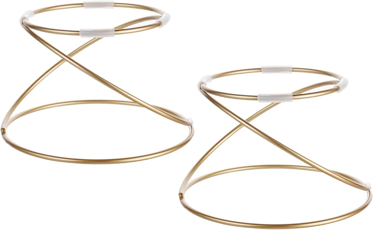 Modern Wire Metal Pizza Stand Tray Pedestal Rest / Gold / 7 Inch