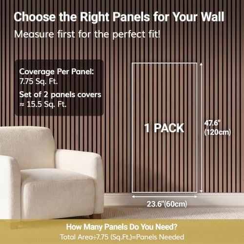 TONOR Wood Wall Panels for Interior Wall Decor-2 Pack 47.2" x 23.6"
