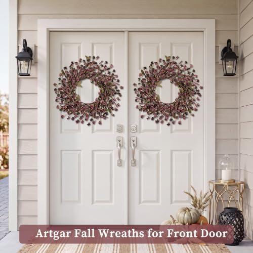 Artgar Fall Wreath, 24 Inch Fall Wreaths for Front Door
