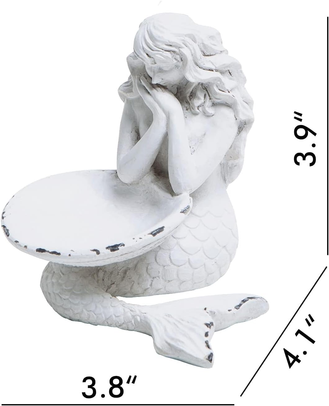 Vintage Small Figurine Ring Holder / White