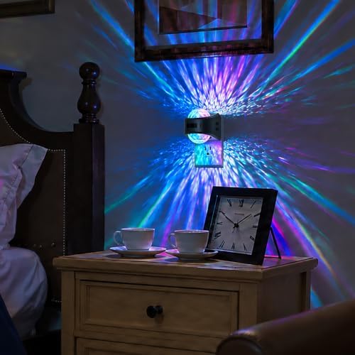 Briignite Motion Sensor Night Light Projector, RGB Warm Nightlight Plug in