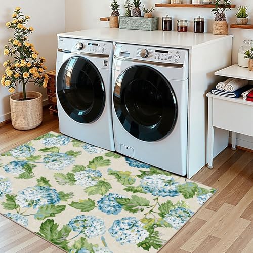Floral Outdoor Rug - 28"x43" Front Door Mat Indoor Outside Entrance