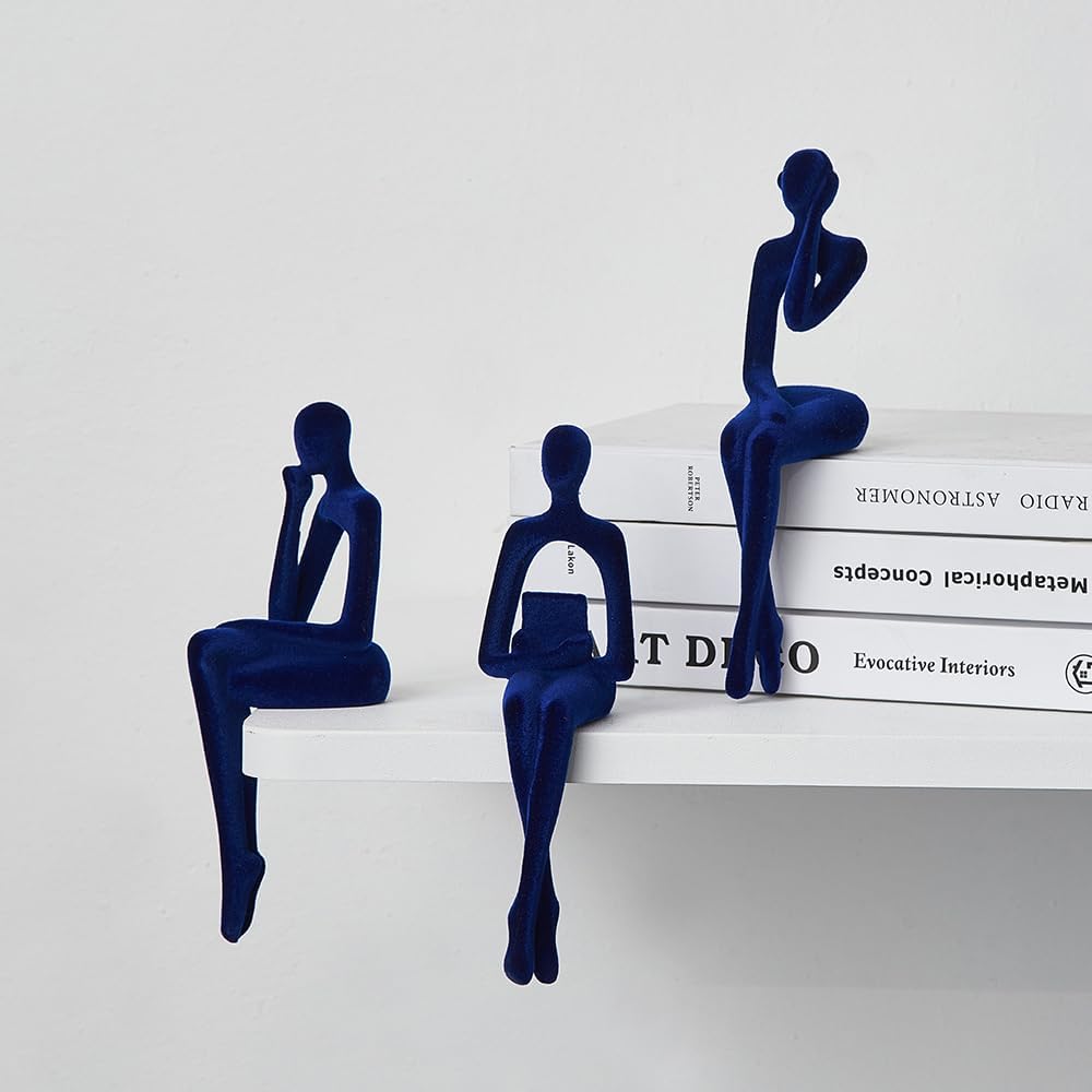 Statue Home Decor / Flocking- Blue