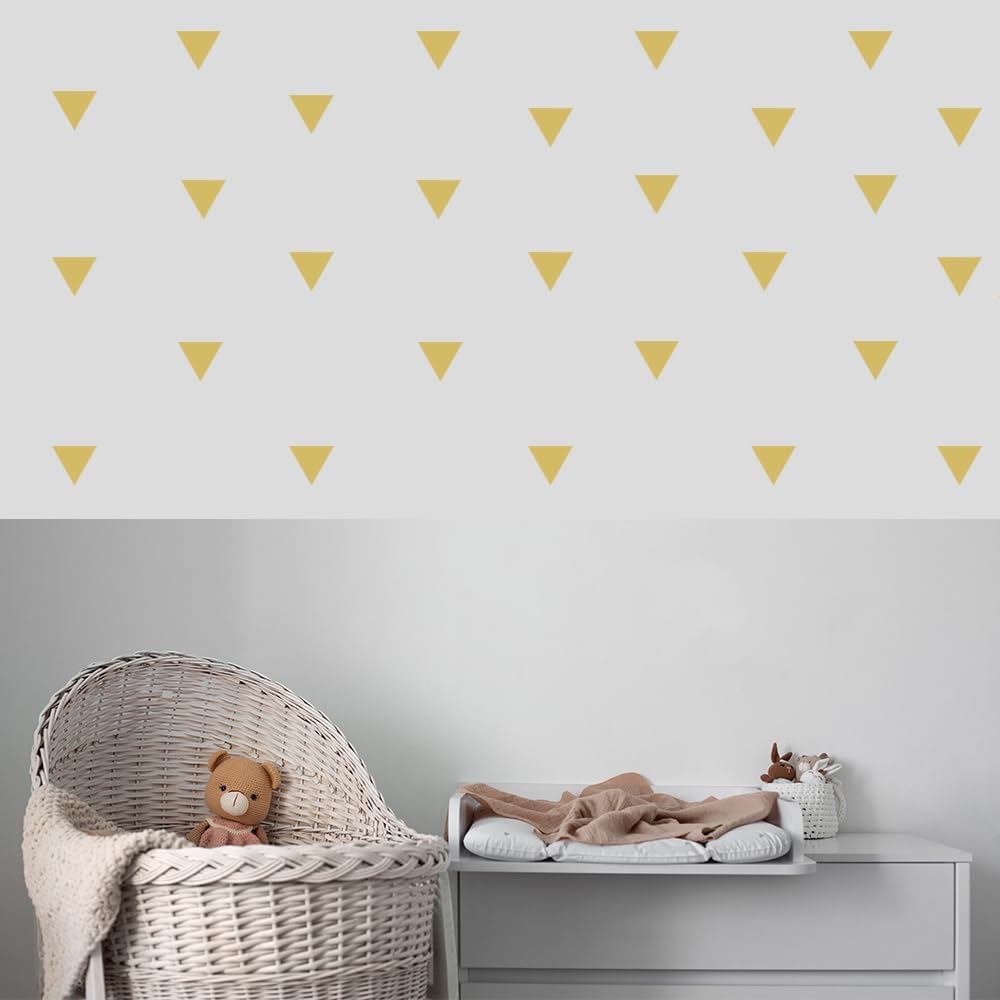 Triangle Wall Decals / Gold / Set of 128