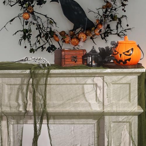 400" x 85" Green Halloween Creepy Cloth for Indoor Outdoor Decoration