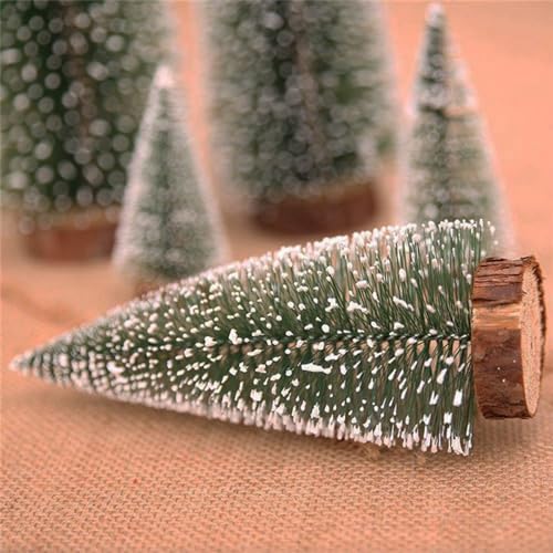 9 Pieces Bottle Brush Christmas Trees, Christmas Village Accessories, Christmas Table Decor, Mini Christmas Trees in 10/15/20CM, Bottle Brush Trees for Table Decoration, DIY, Shop Window