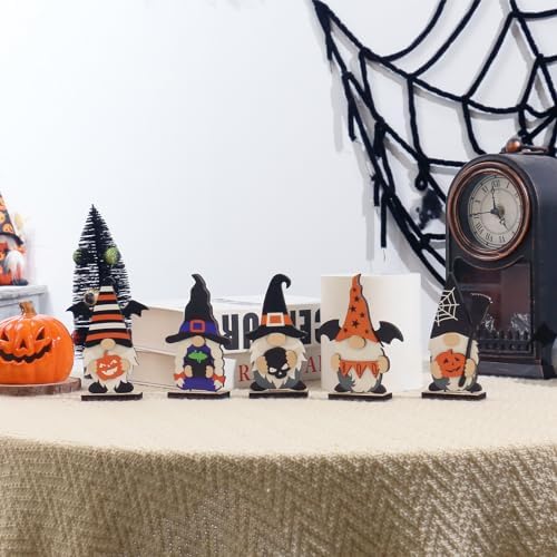 SY Super Bang 5PCS Halloween Gnome Decorations for Indoor Home Table Decor