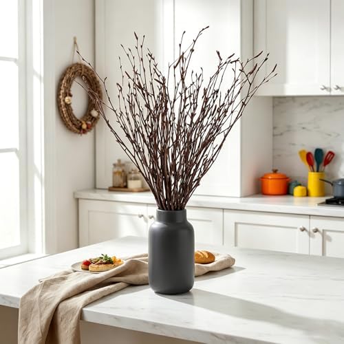 Natural Birch Branches, 30 Pcs Dried Twigs and Branches for Vases, 17" Tall Real Wood Sticks for Floor Vase Filler, Boho Rustic Home Decor, Wedding Centerpieces Arrangement