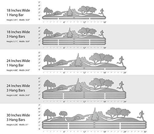 Allied Medal Hangers - Trailscape - Male or Female Runner - Multiple Variations Offered - Sports Awards Holder Display