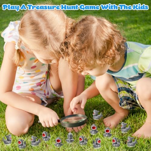 50 Pcs Shark Ducks Toy Figures, Mini Resin Ducks Bulk, Tiny Duck Figurine Dress up Game Toy for Summer Party Favors (Shark Duck)