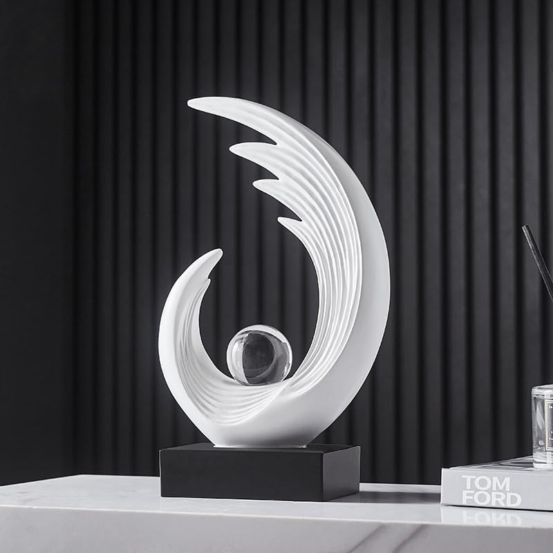Modern Abstract Art Sculptures / White
