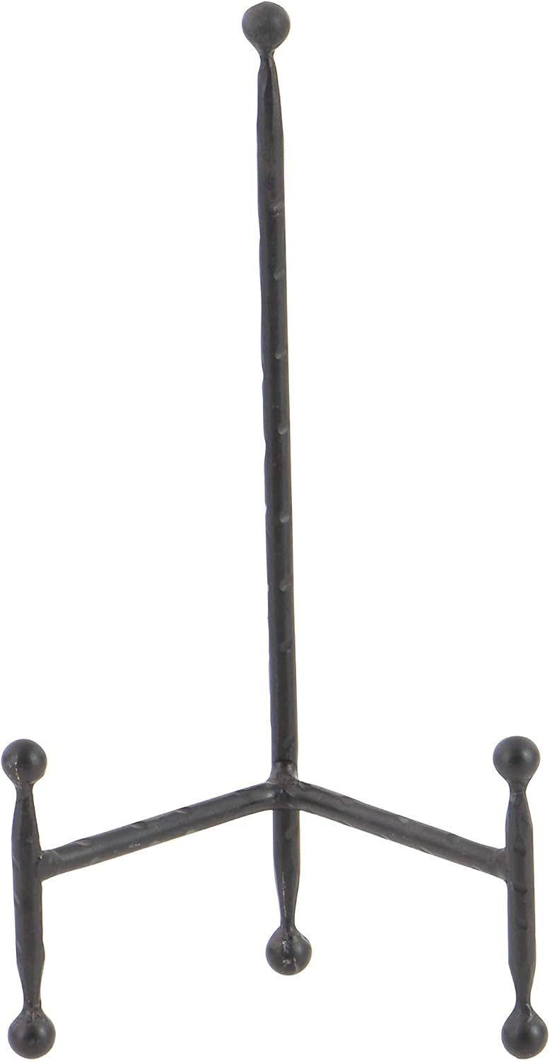 Deco 79 Metal Display Easel Tabletop Easel with Ball Details, Set of 3 Display Stand 12", 10", 8"H, Black