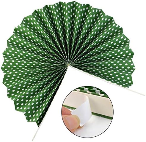 18Pc Party Red and Green Paper Fans Merry Christmas Hanging Paper Fans Decorations, Round Folding Party Bulk for Christmas Decorations Winter Holiday Wedding Birthday