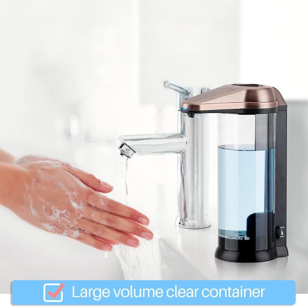 Secura 17oz Automatic Liquid Soap Dispenser, Touchless Battery Operated Hand Soap Dispenser with Adjustable Soap
