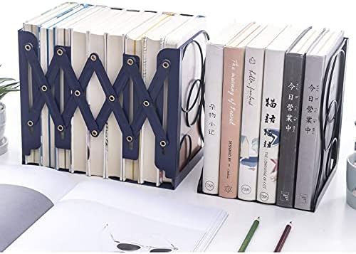 Adjustable Bookends Metal Book Ends for Heavy Book Holder Heavy Duty Bookends Nonskid / Black-round