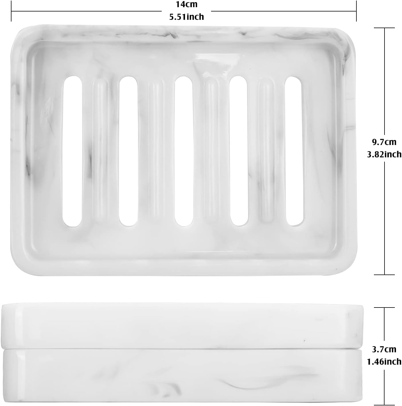 Dual Layer Sponge Holder / Marble White