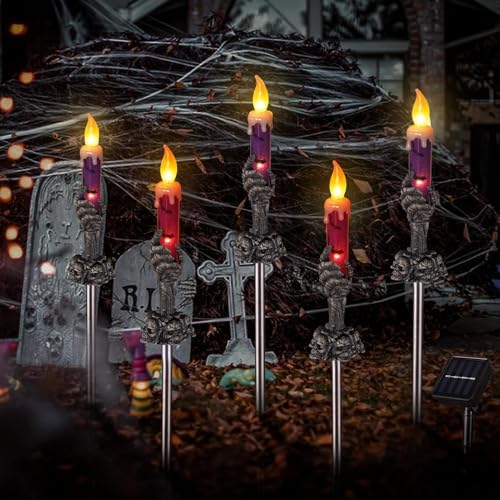 Halloween Decorations Outdoor, Solar Pathway Lights, 10 Pack
