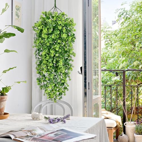 Waipfaru 4Pcs Fake Hanging Plants 3ft Fake Plants Vines Greenery