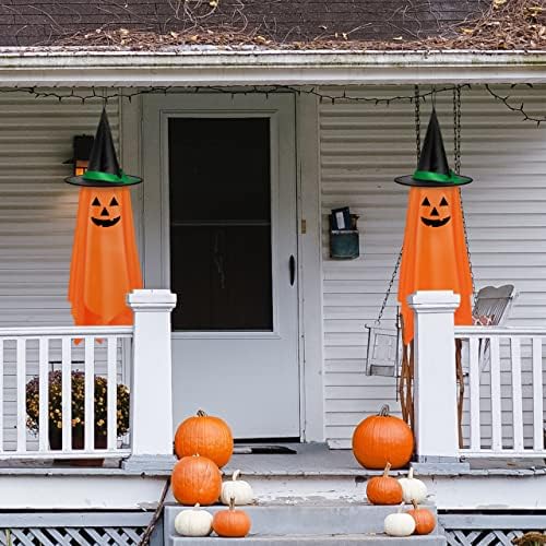 2 Pack Halloween Hanging Decorations Hanging Pumpkins Decor for Outdoor