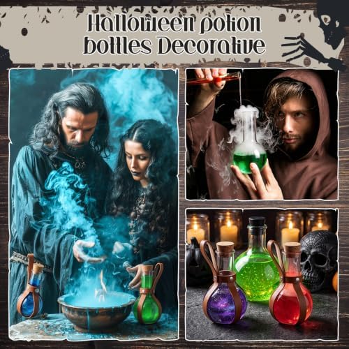 Baderke 3 Set 3oz Plastic Potion Bottle with Cork Stopper, Coffee