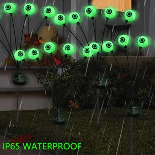 Dazzle Bright 4Pack Halloween Outdoor Solar Eyeball Lights Decorations