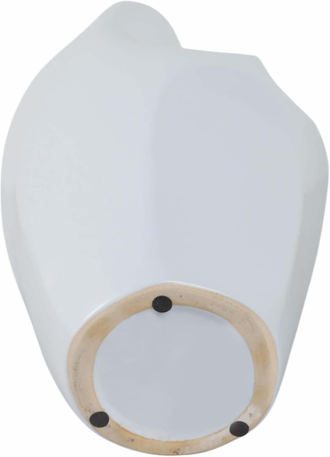 Ceramic Vase / Flower Holder / 14.0" H / White