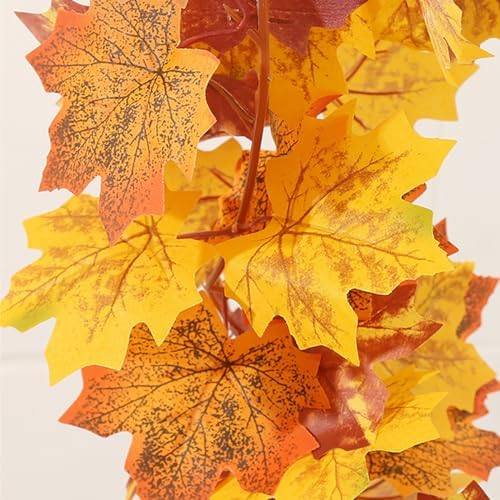 Fall Garland Fall Leaves Garland for Thanksgiving Decorations Home Outdoor Decor (3 Pcs)