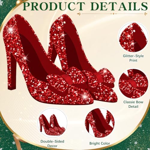 Preboun 20 Pcs Wizard Themed Decoration Red Slippers Hanging Banner