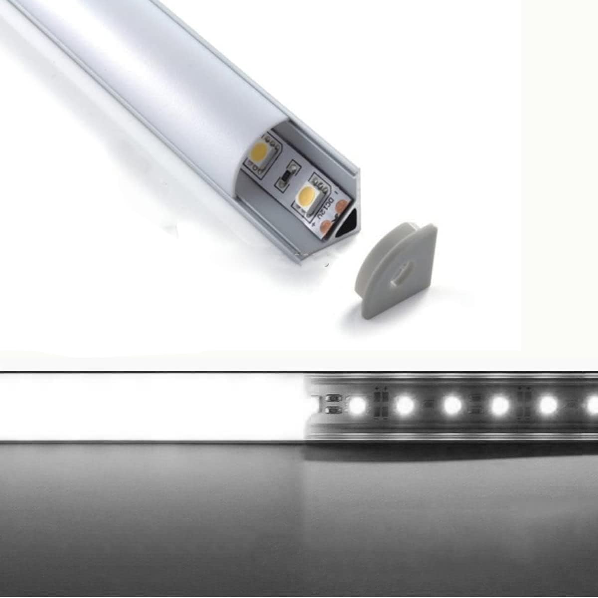 Cabinet Lighting, 4pcs 12" V-Shape Bright LED Light Bars for Under Cabinet, Gun Safe, Locker, Closet, Under Counter