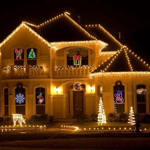 TRWYMZ Christmas Decorations - 16" Christmas Window Silhouette Lights