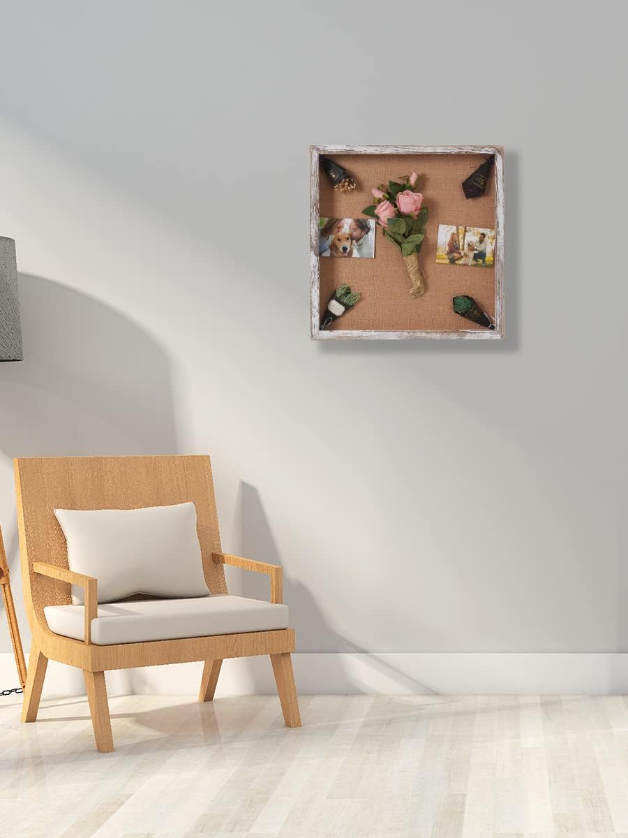 Square Shadow Box 20x20, Extra Large Shadow Boxes Display Cases with Hinged Door, Big Memorial Frame for Weddings