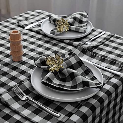 STMK Set of 12 Maple Leaf Napkin Rings, Fall Napkin Rings Alloy Napkin Holder for Fall Thanksgiving Day Theme Party Autumn Table Decorations
