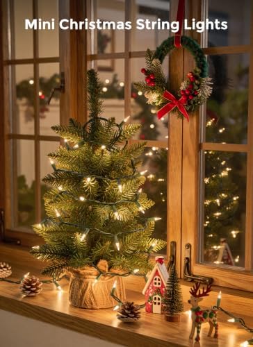 Minetom LED Christmas Lights, 20FT 100 Count Christmas String Lights