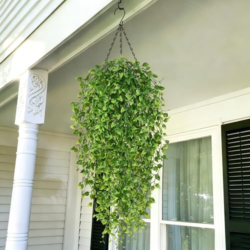 Waipfaru 4Pcs Artificial Hanging Plants, Fake Vines Boston Ivy