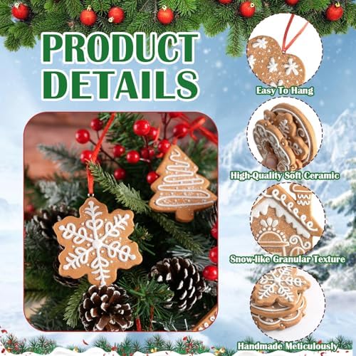 Gingerbread Christmas Tree Decorations Cookie Ornaments Xmas Decor