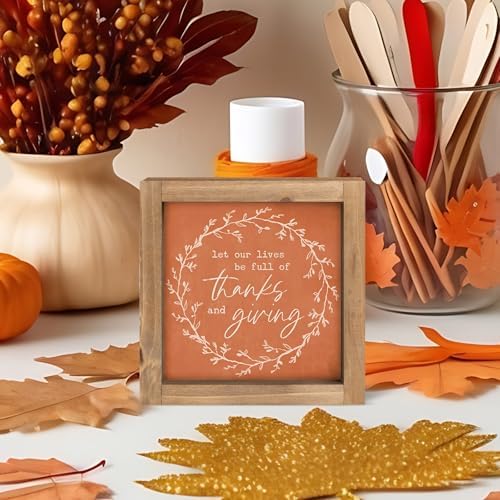 Thanksgiving Sign Fall Wall Table Mantel Shelf Home Decor