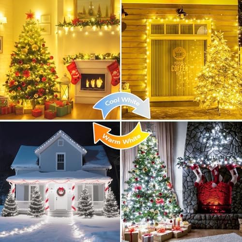 75.8FT Connectable Color Changing Christmas Lights with Remote Timer 200LED