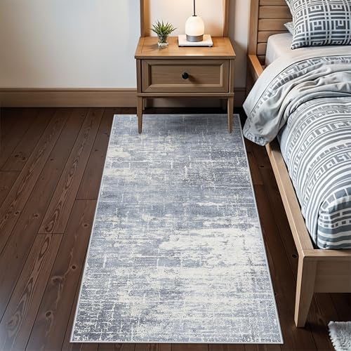 2x6 Non-Slip Entryway Area Rugs: Washable Stain Resistant Kitchen Carpet Low Pile Printed Doormat Soft Nursery Runner