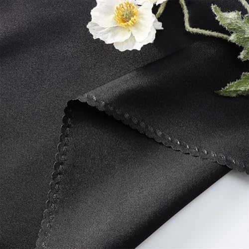 Halloween Cloth Napkins Set of 4, Black Polyester Dinner Napkins Washable Reusable, Wave Lace Table Cloth Napkins for Christmas Thanksgiving Festival Holiday Dinner Table Decoration