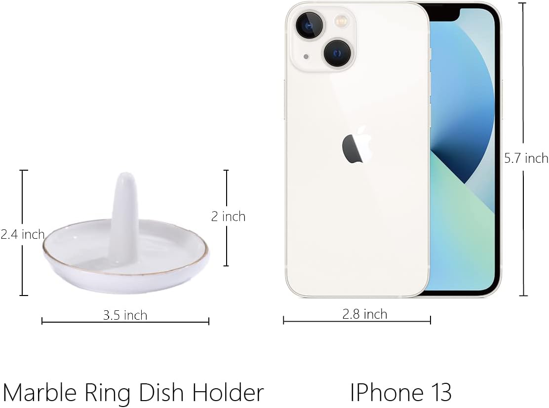 White Ring Dish Holder / White 1 / 4 Inch