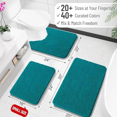 OLANLY Large Bathroom Rugs 50x30, Extra Soft Absorbent Chenille Bath Rugs