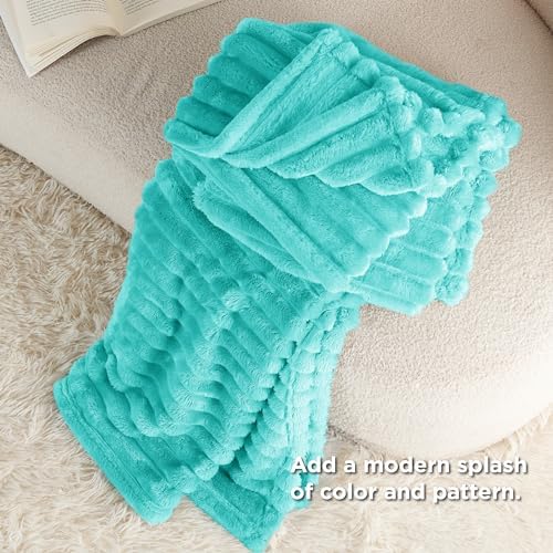 Bedsure Soft Throw Blanket for Couch Decor Gifts Blue Fog 50"x60"