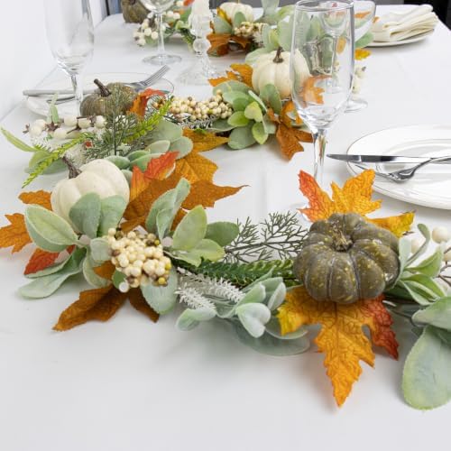 6 FT Fall Garlands for Decor Fall Garland Autumn Garland Pumpkin Garlands