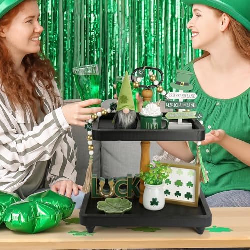 St Patrick's Day Decoration 8 PCS Saint Patty's Day Tiered Tray Decor Set