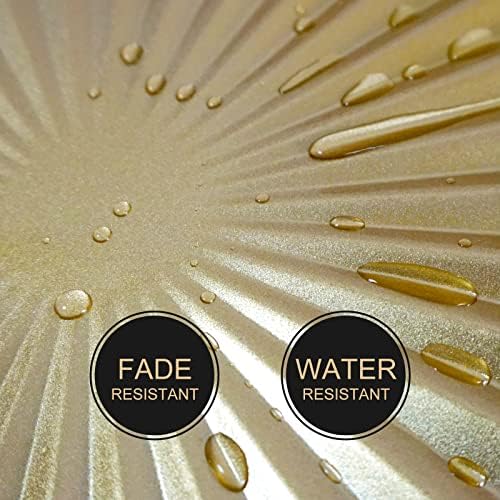 Glamativity Sunburst Wall Art Set Of 6, Gold Wall Decor, Metal Modern Accent Large Sunburst Hanging Decorations Above