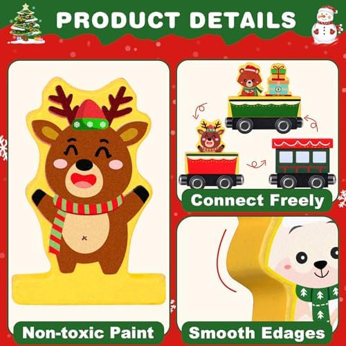 Toddler Advent Calendar 2026, 24pcs Magnetic Wooden Animal Train Set Christmas Advent Calendar 2026 for Kids, Countdown Calendar Gifts Montessori Train Stocking Stuffer for Toddlers, Boys and Girls